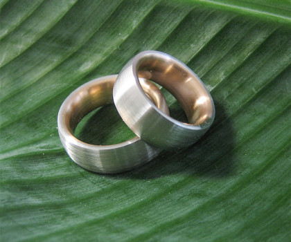 Trauringe - Platin/Rotgold